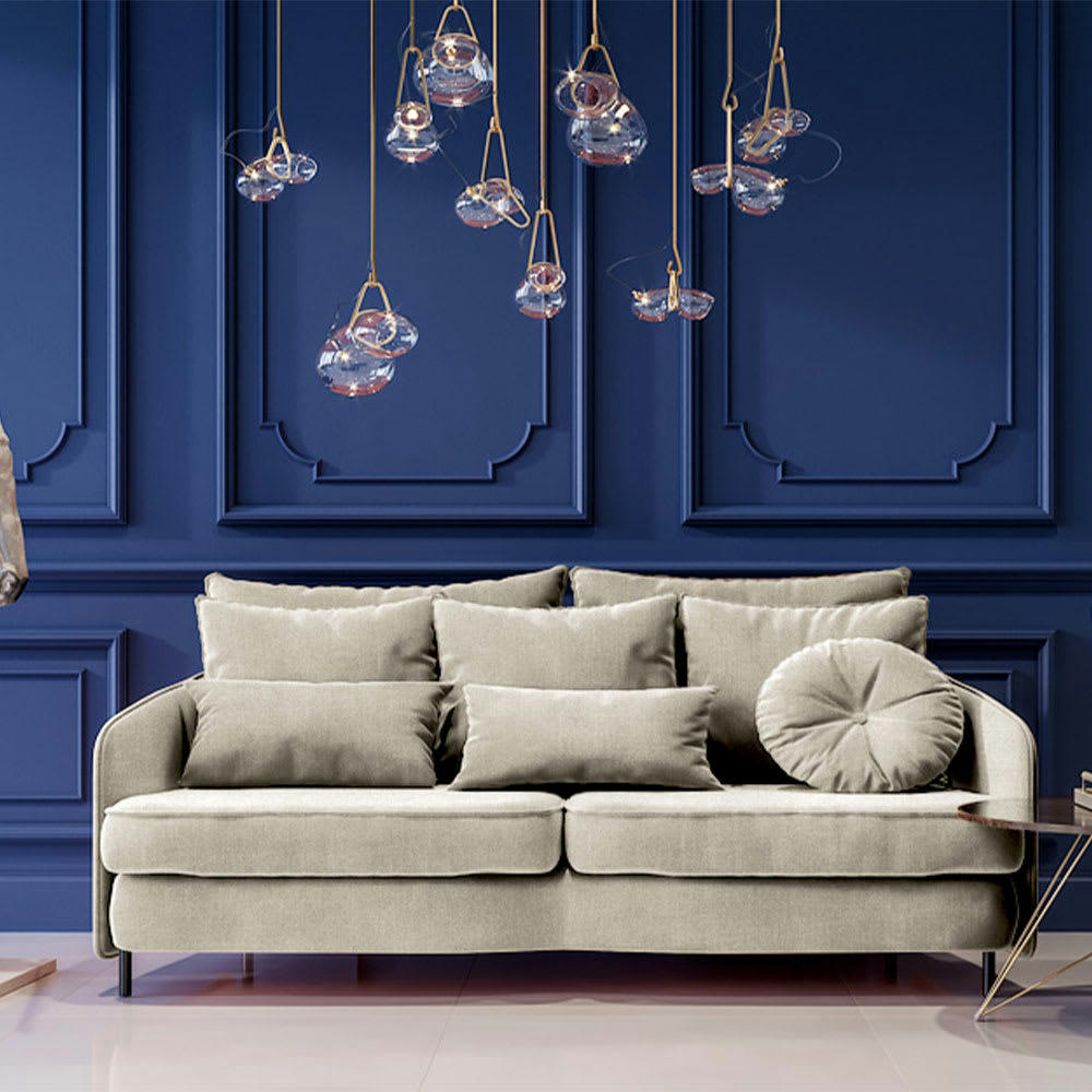 TREMEZZO - Canapé 3 places tissu droit beige