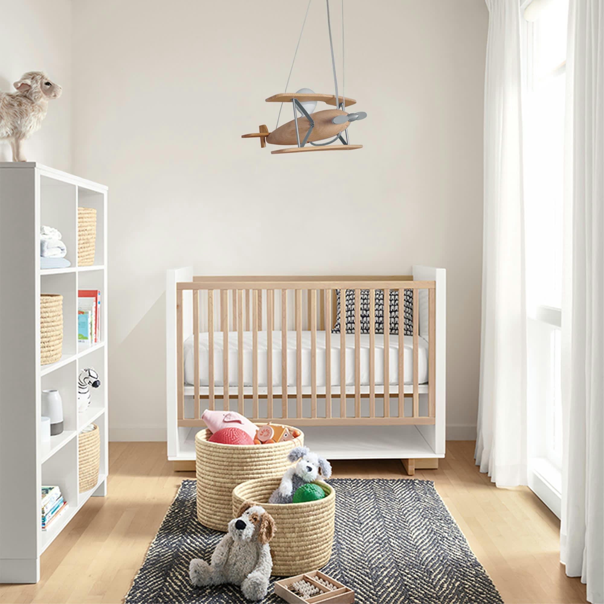 AVION - Suspension bois naturel