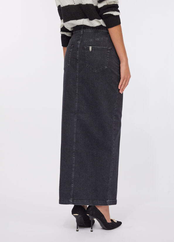 Gonna in denim con cintura