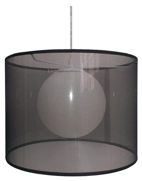 Lampa wisząca biało-czarna CHICAGO 1xE27x60W wym: 110x35x35 cm Candellux
