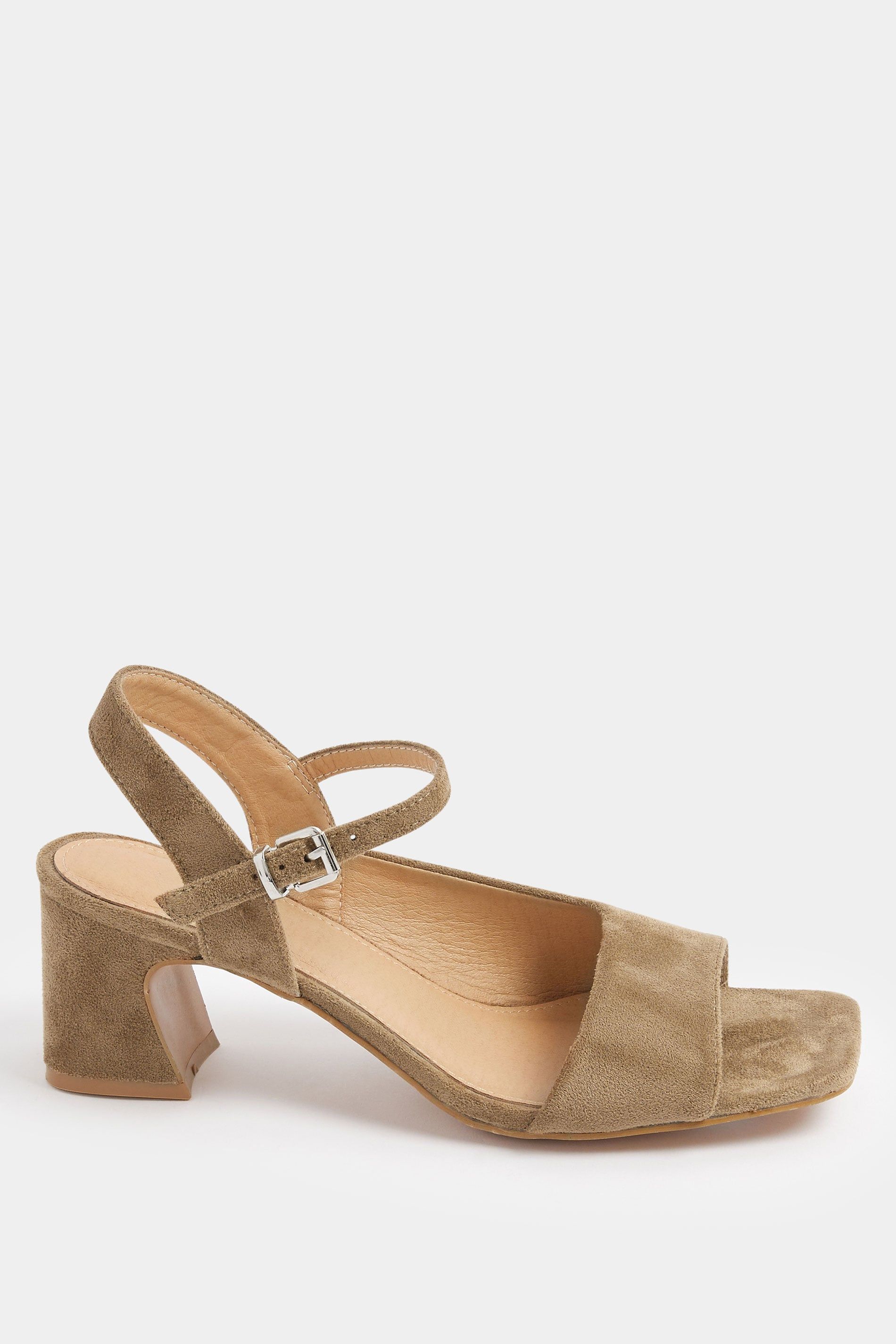 Long Tall Sally Faux Suede Block Heel In Standard Fit