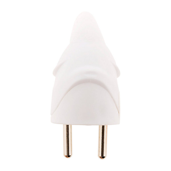Fiche mâle coudée 16A 2P T - Blanc - Zenitech