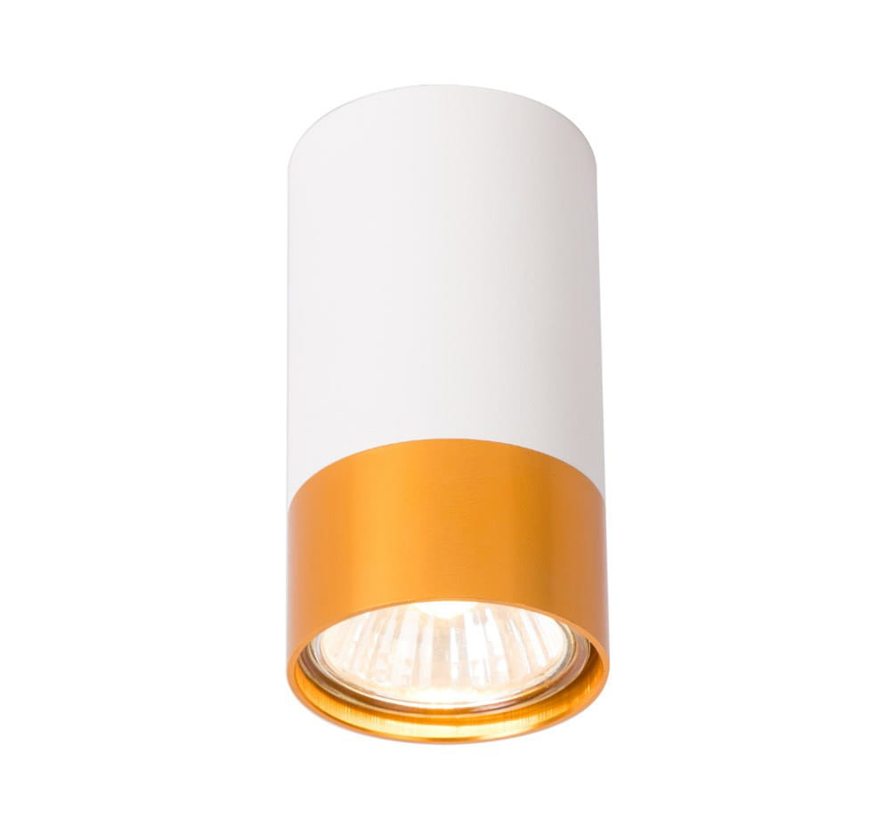 Klemens lampa sufitowa tuba stała 1xGU10 biała/złota