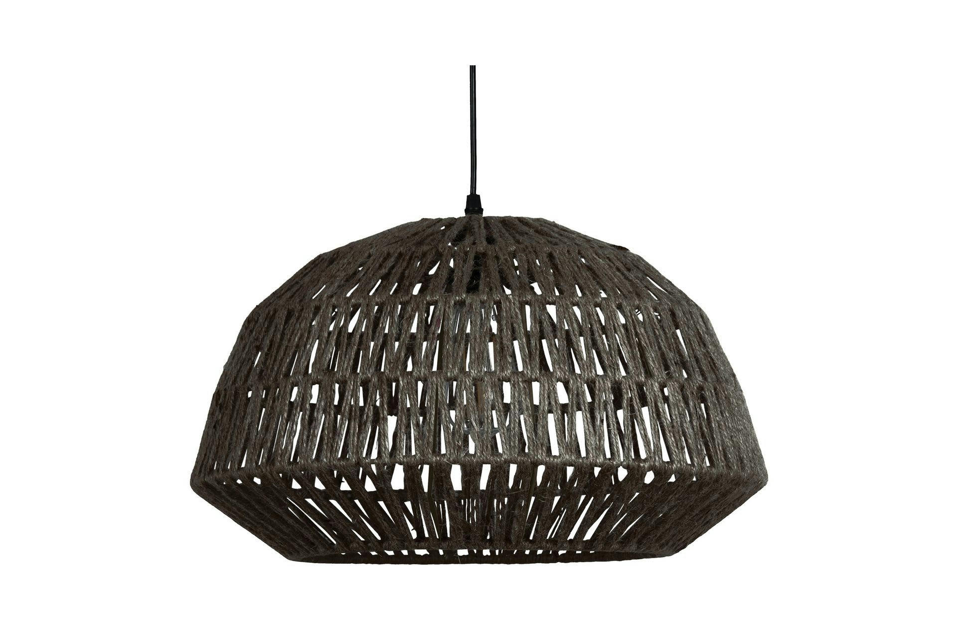KACE - Suspension lampe en jute noir