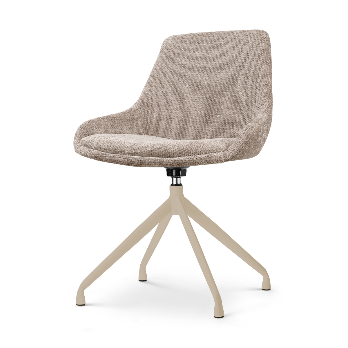 Nolon Nola-Isa draaibare eetkamerstoel bruin beige onderstel