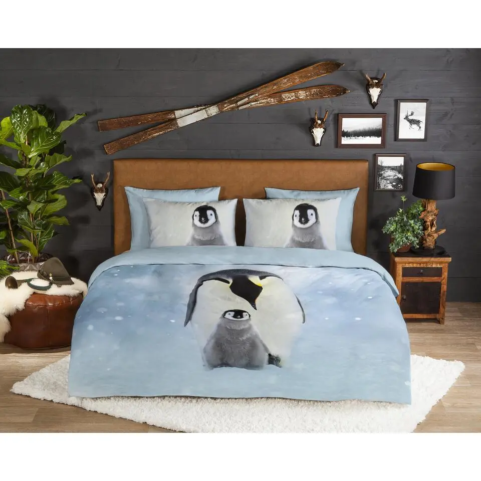 Good Morning Pingu?ns Flanel Debedovertrek Multi-Lits-jumeaux (270 x 200/220 cm)