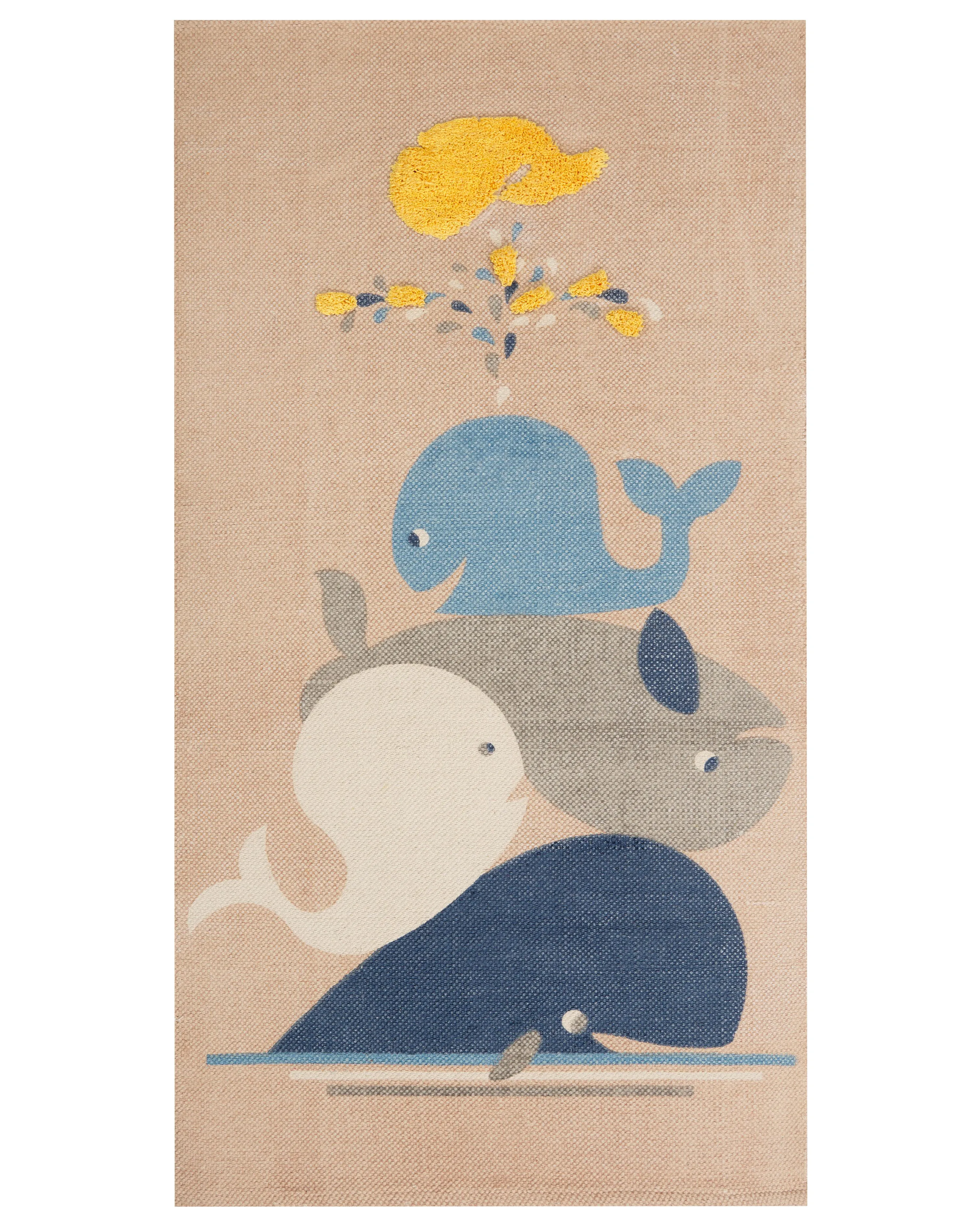 Kids Rug SEAI Beige 80 x 150 cm Cotton