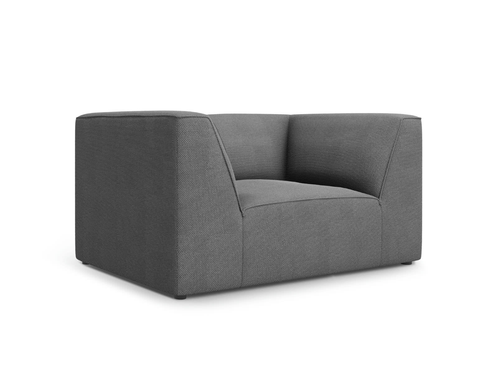 RUBY - Fauteuil en tissu structurel gris