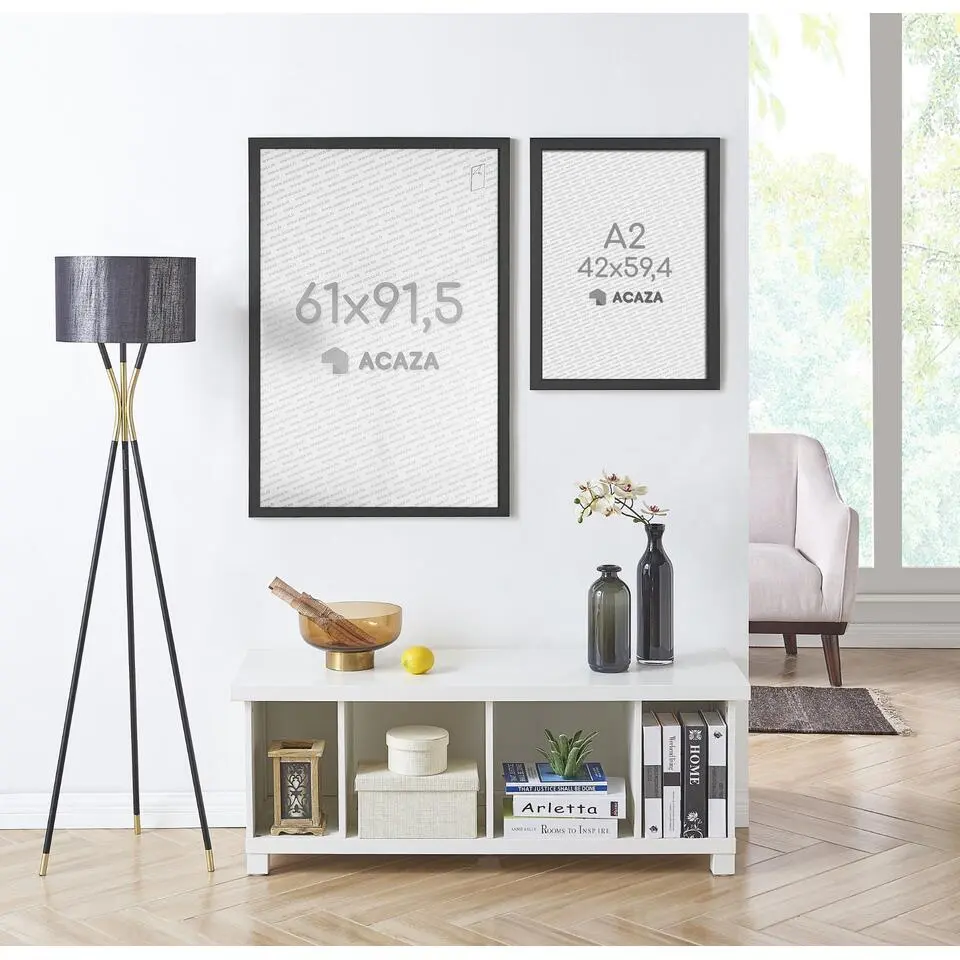 Fotokader A2 Formaat - Fotolijst in MDF Hout - 42 x 59,40 cm - Zwart
