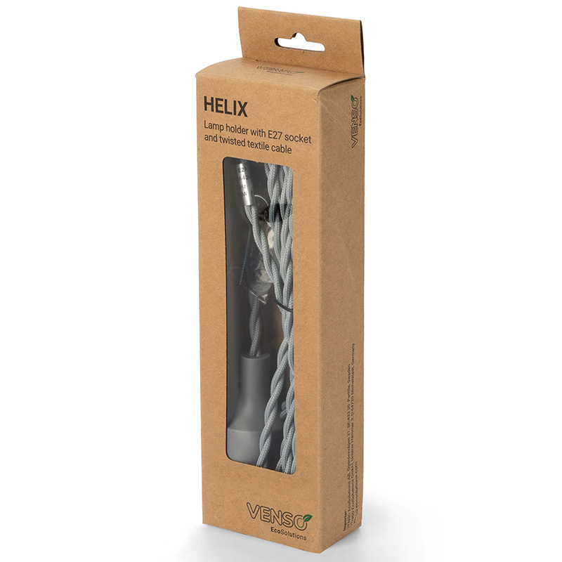 Lamphållare HELIX E27, grå