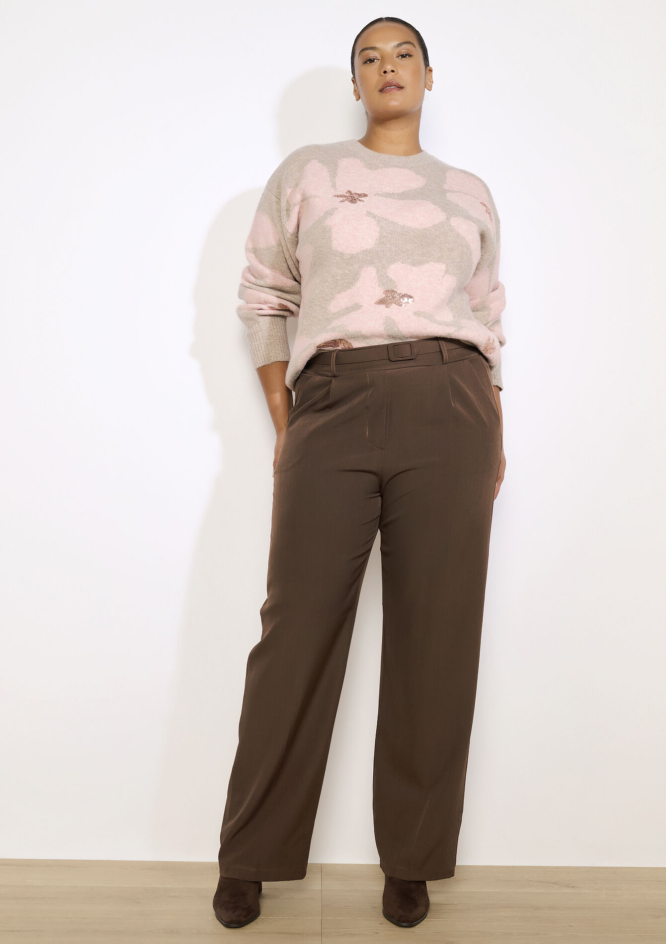 Wijde broek met ceintuur