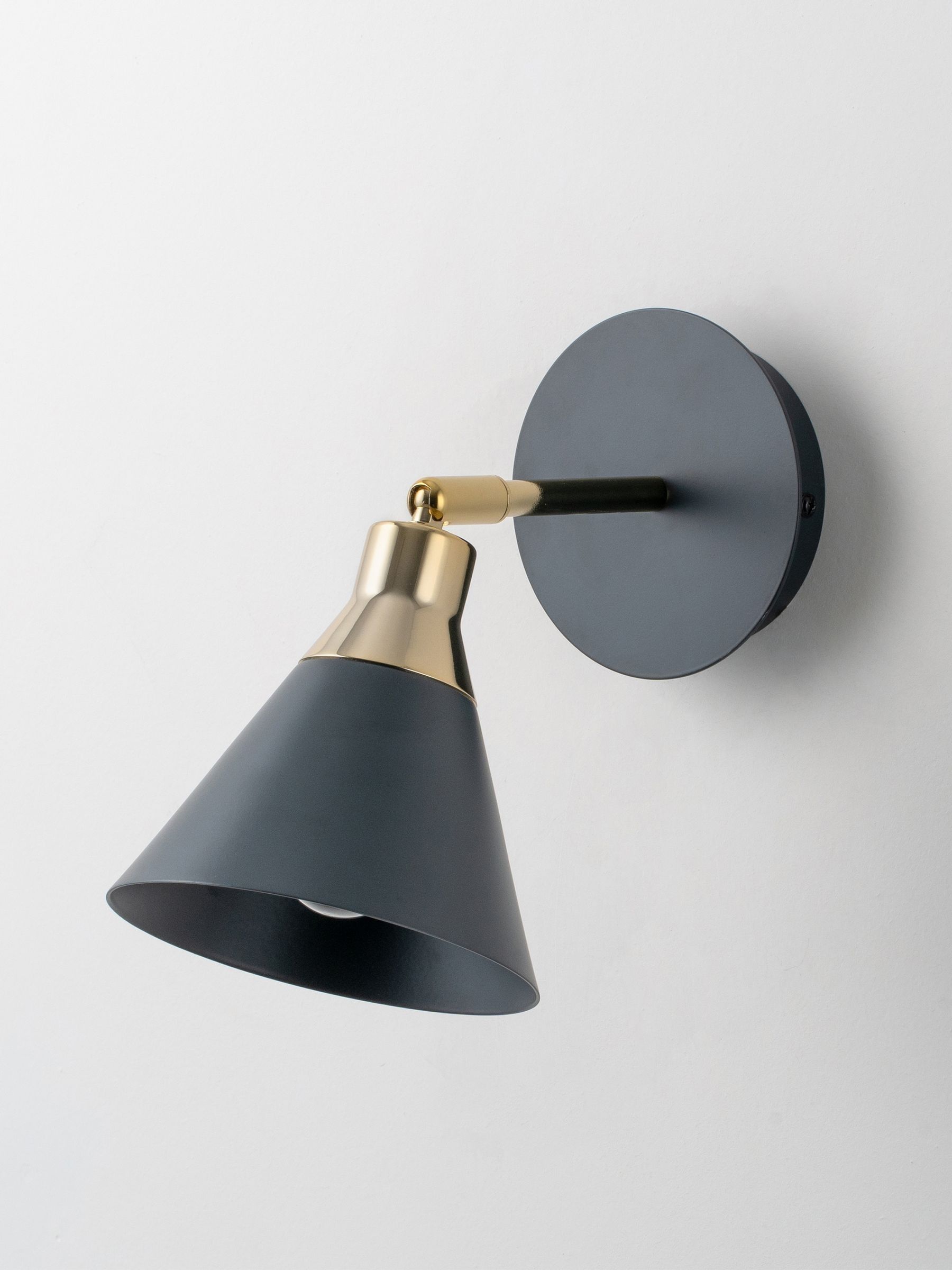 Charcoal Grey Cone Wall Light