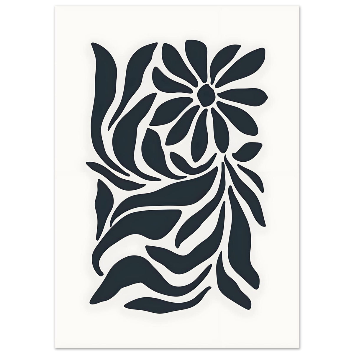 Artfulprints Poster Matisse – Inner bloom  - 50x70 cm - Zwart / Wit