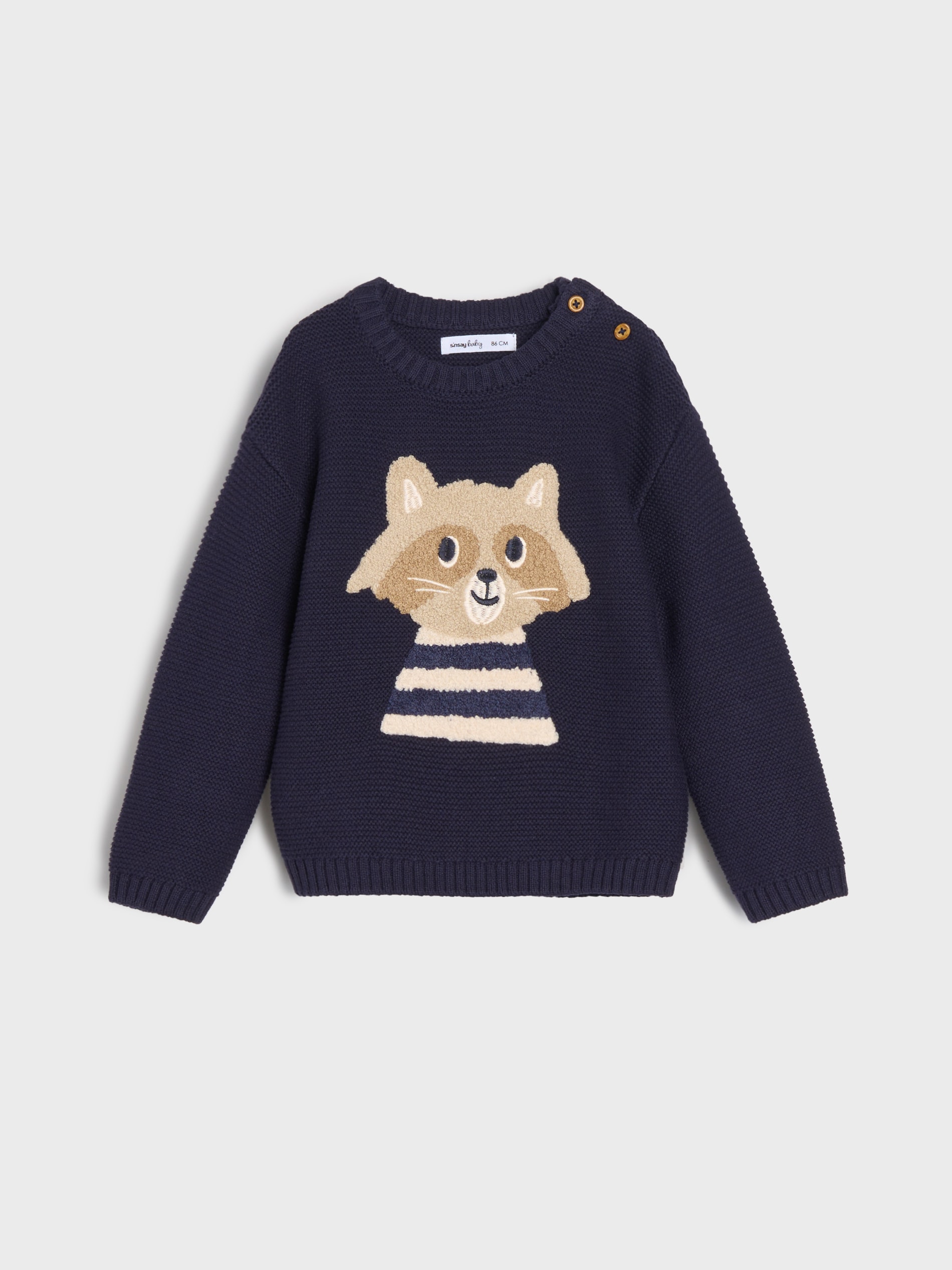 Sweter z aplikacją szopa
