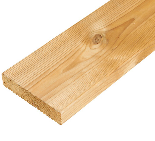 Lame de terrasse pin thermo-chauffé Iluka Klikstrom L.240 x l.11,7 x ép. 2,6 cm