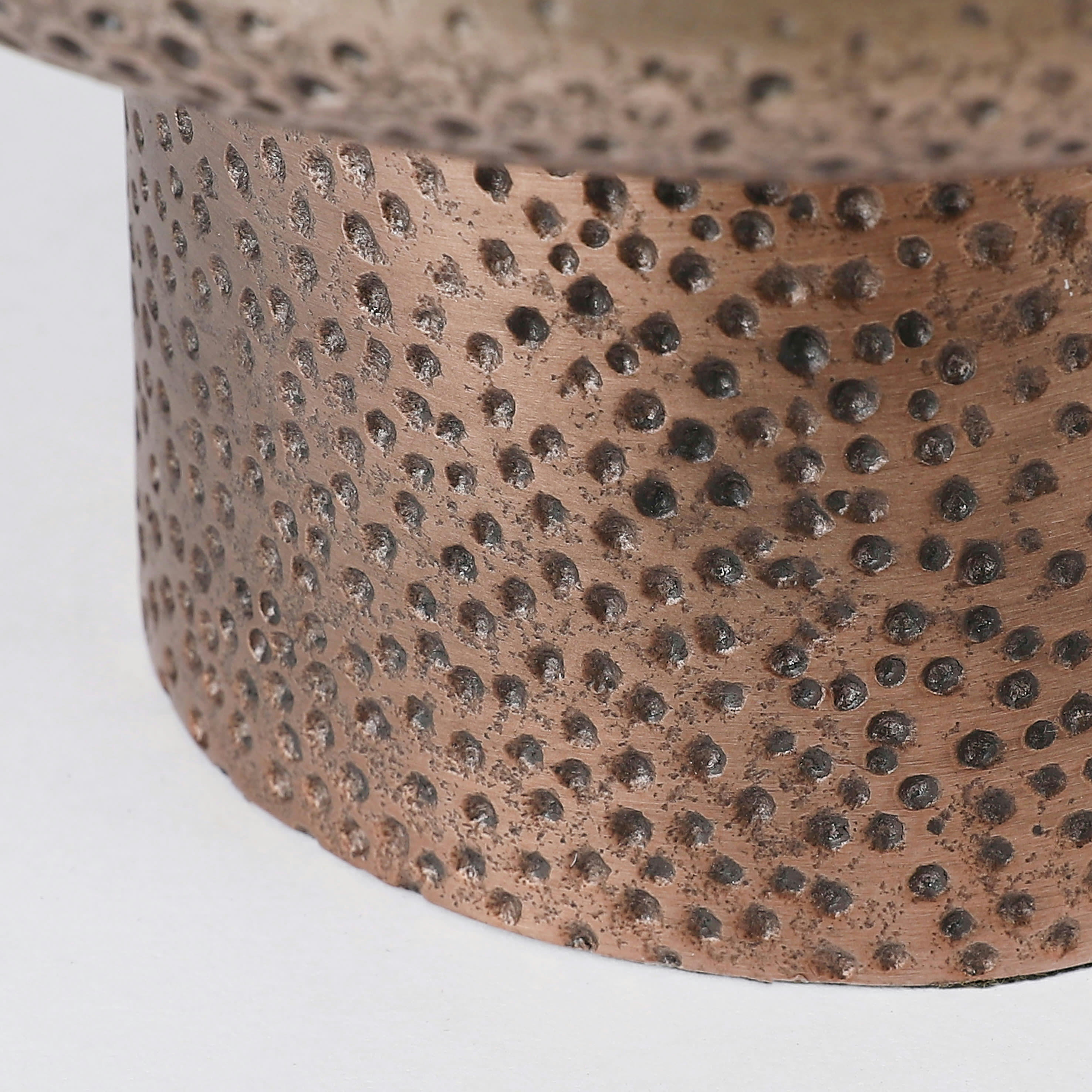 DAKOTA - Bougeoir en aluminium cuivre antique H10