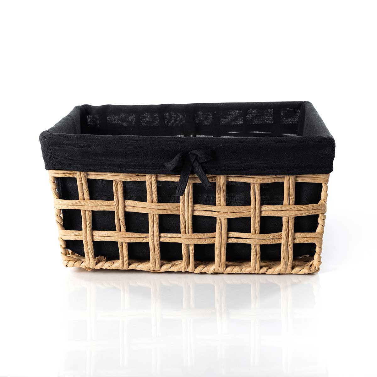 Cesto wc preto e bege 28x35cm