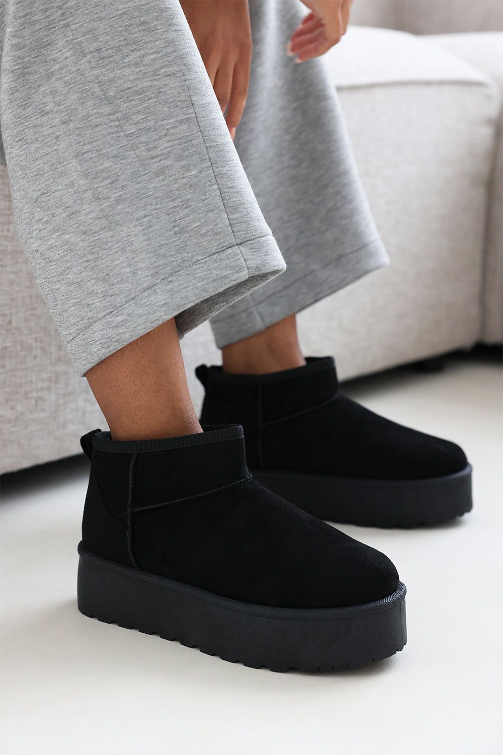 Where's That From Eveline' Platform Fur Lining Ankle Boots