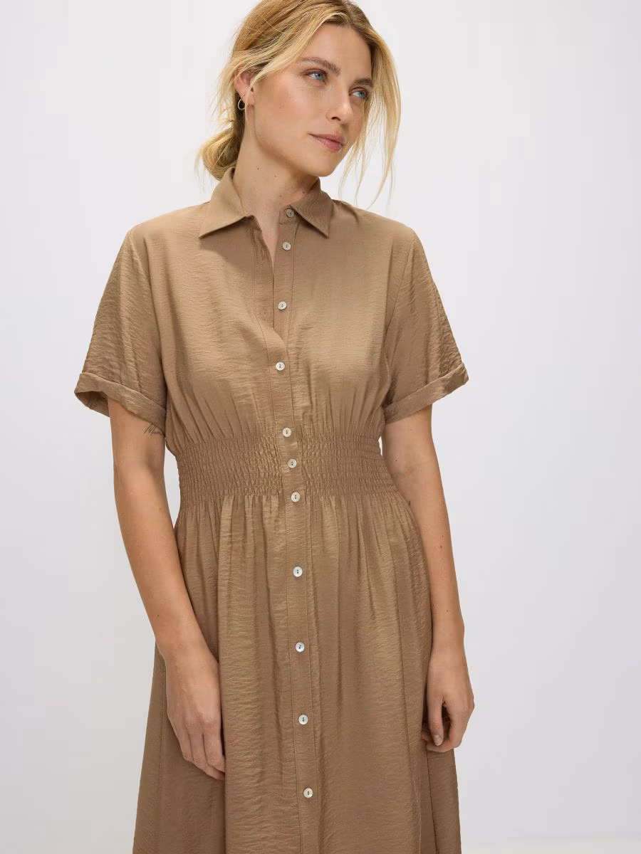 Viscose Blend Midi Dress