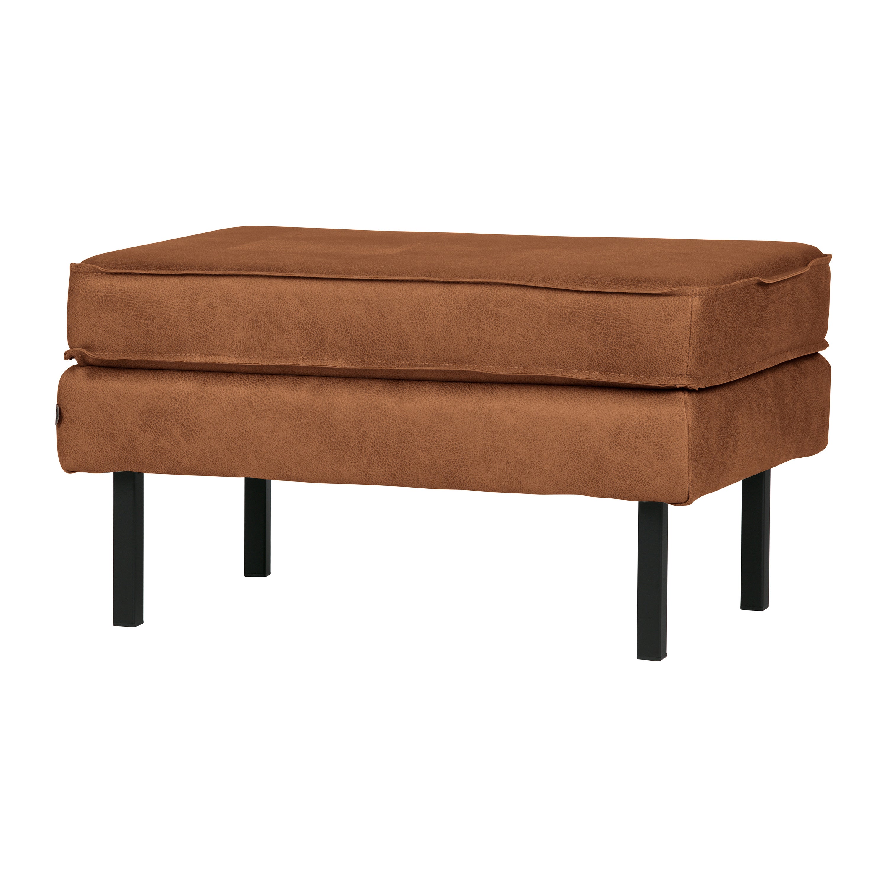 WOOOD Rodeo Hocker - Eco-leder - Cognac
