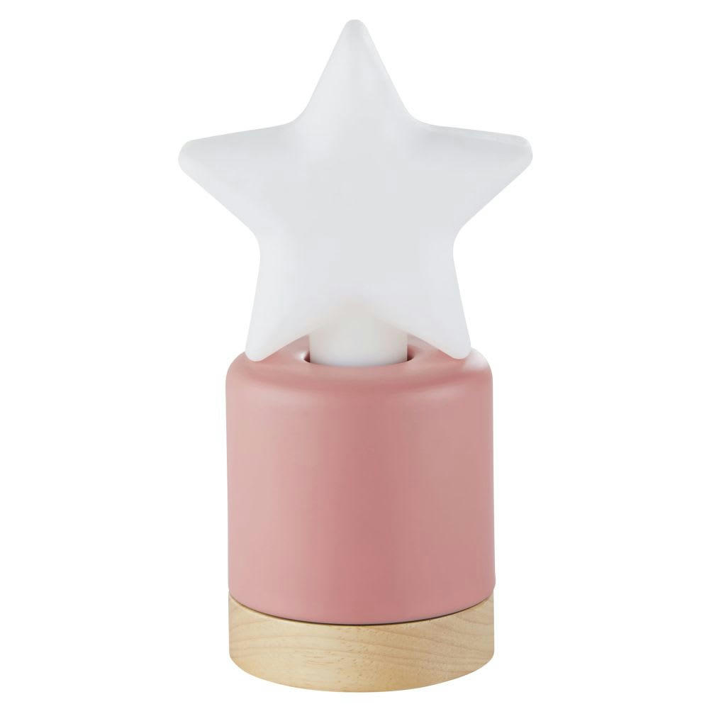 OIA - Lampe à poser étoile beige, rose et blanche