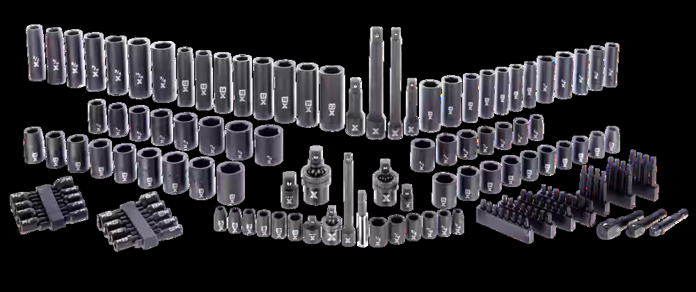 MAXIMUM Professional Grade Impact Socket Set, 150-pc, SAE / Metric, CRMO