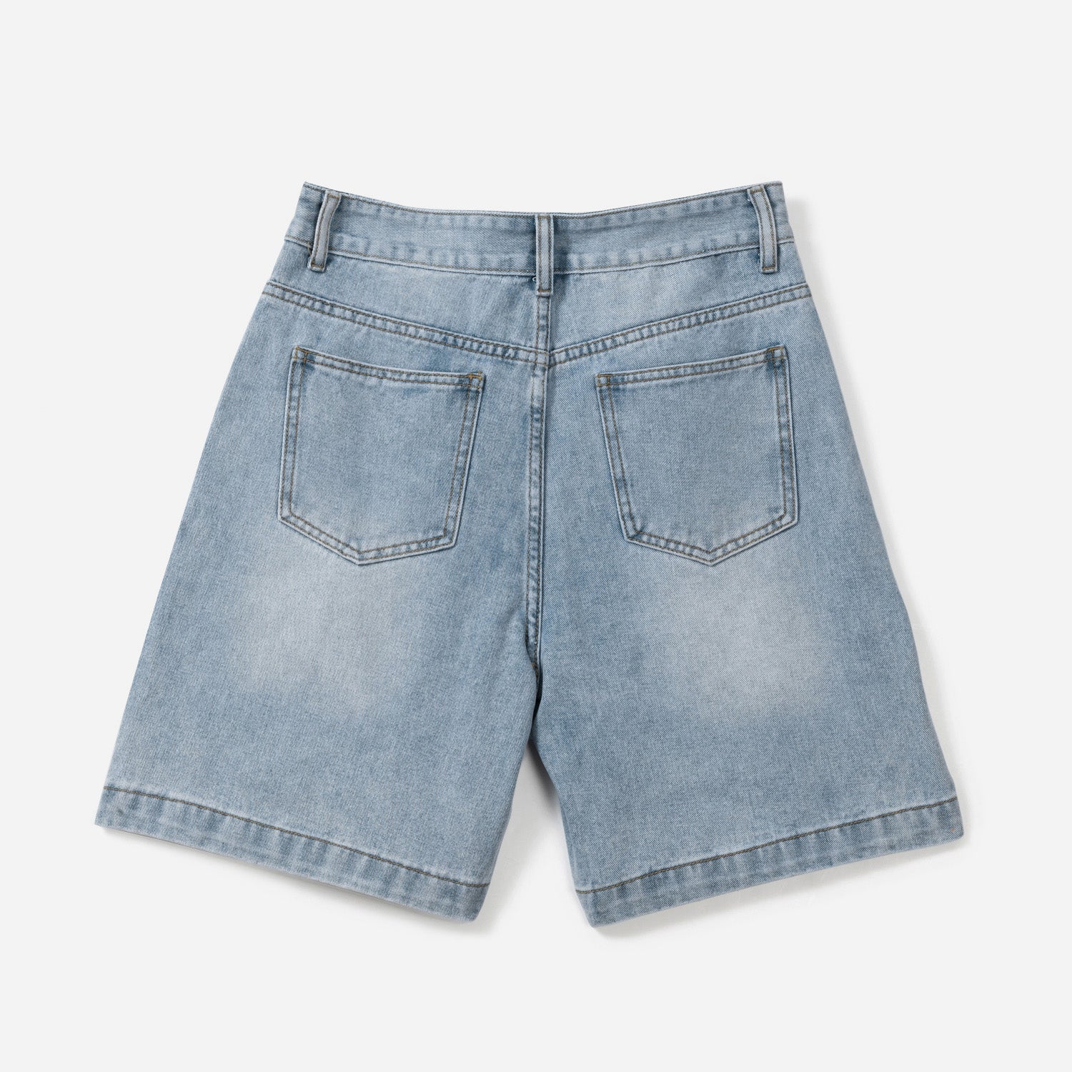 Bermuda large en jean TEXTO bleu délavé
