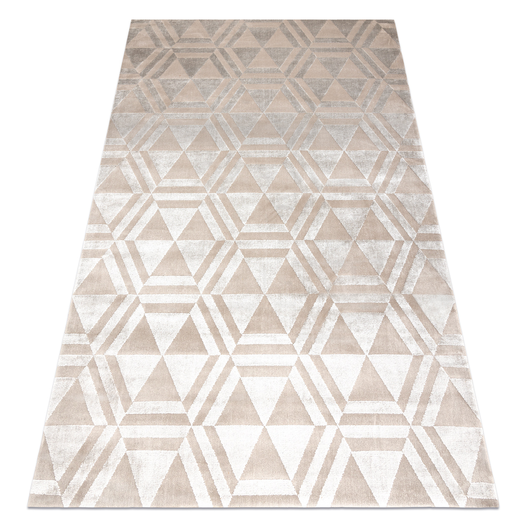 Dywan PEARL 51323C beż - Geometryczny, ekskluzywny, 192x290 cm