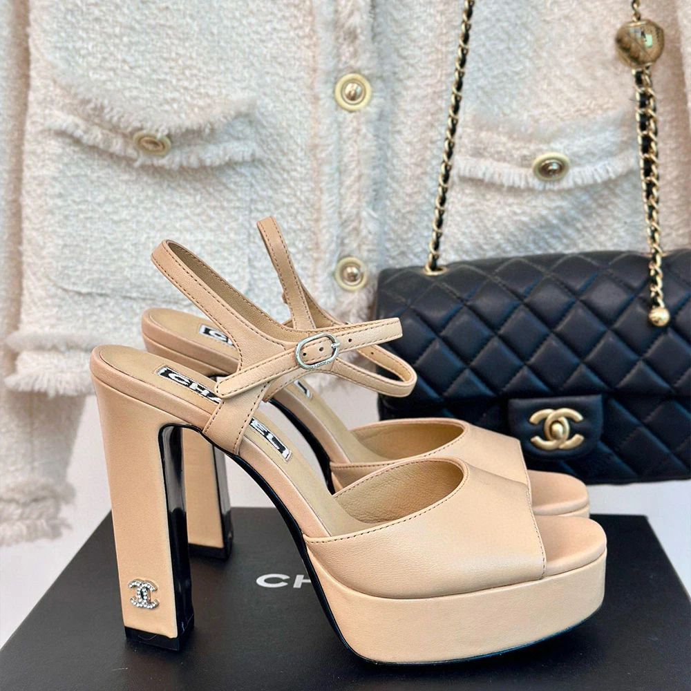 CHANEL Waterproof Platform Double C  12cm Heels