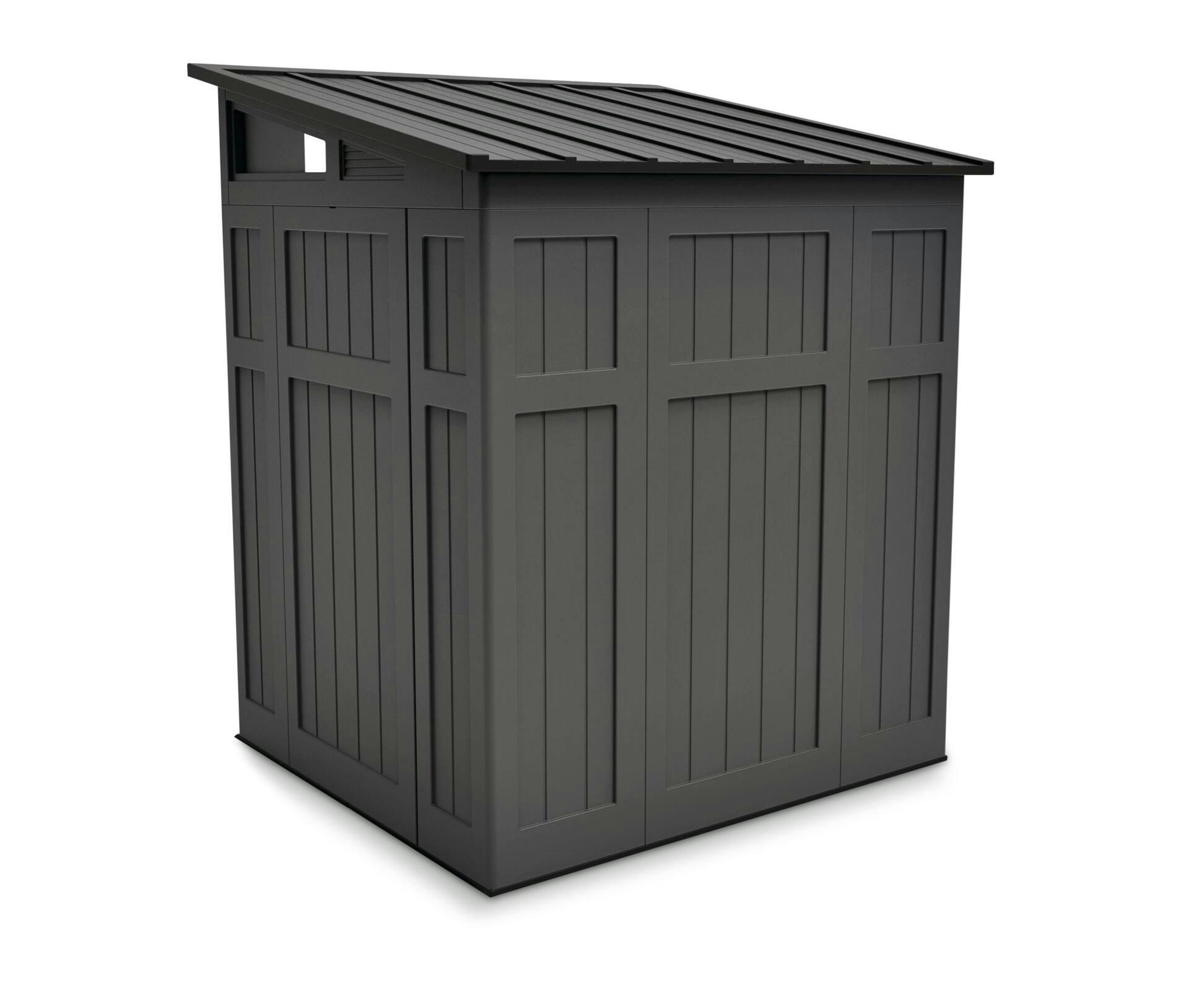 Suncast Modernist Outdoor Storage Shed, Grey, 72-in x 60-in