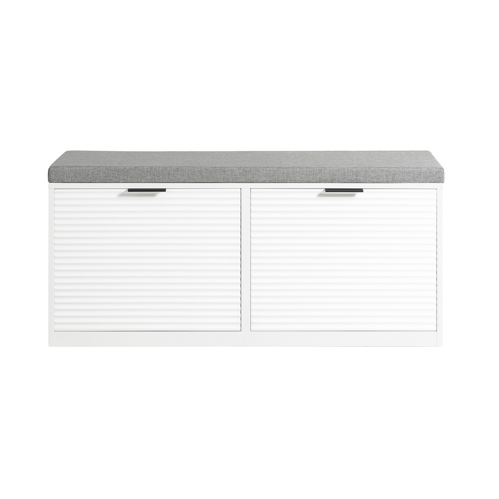 SoBuy Szafka na buty z dwoma drzwiami Biały 105x35x48cm FSR147-W