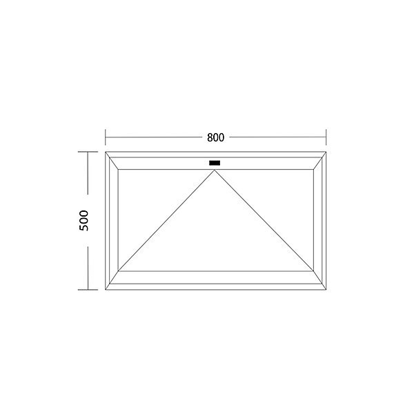 Fenêtre de cave soufflet PVC anthracite L 800mm x H 500mm ouvrant haut