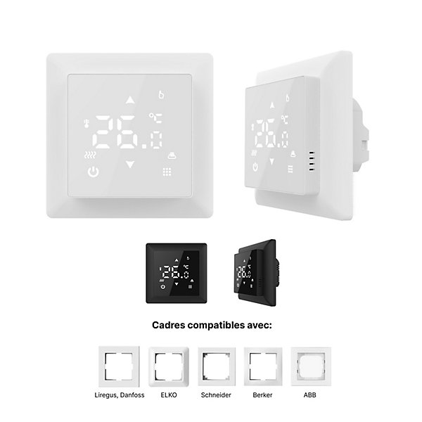 Chauffage au sol électrique WARMON ULTRA 200 W/m²   Thermostat TS 100 Tactile noir - 4 m²