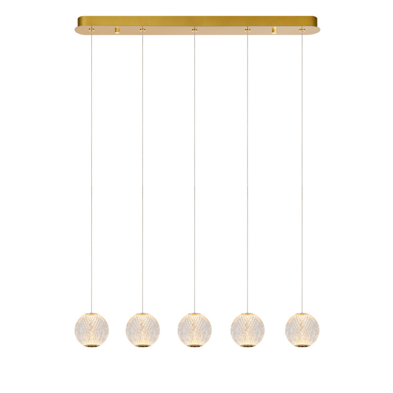 Suspension LED Cintra transparente 5 x 4,7 W LUCIDE