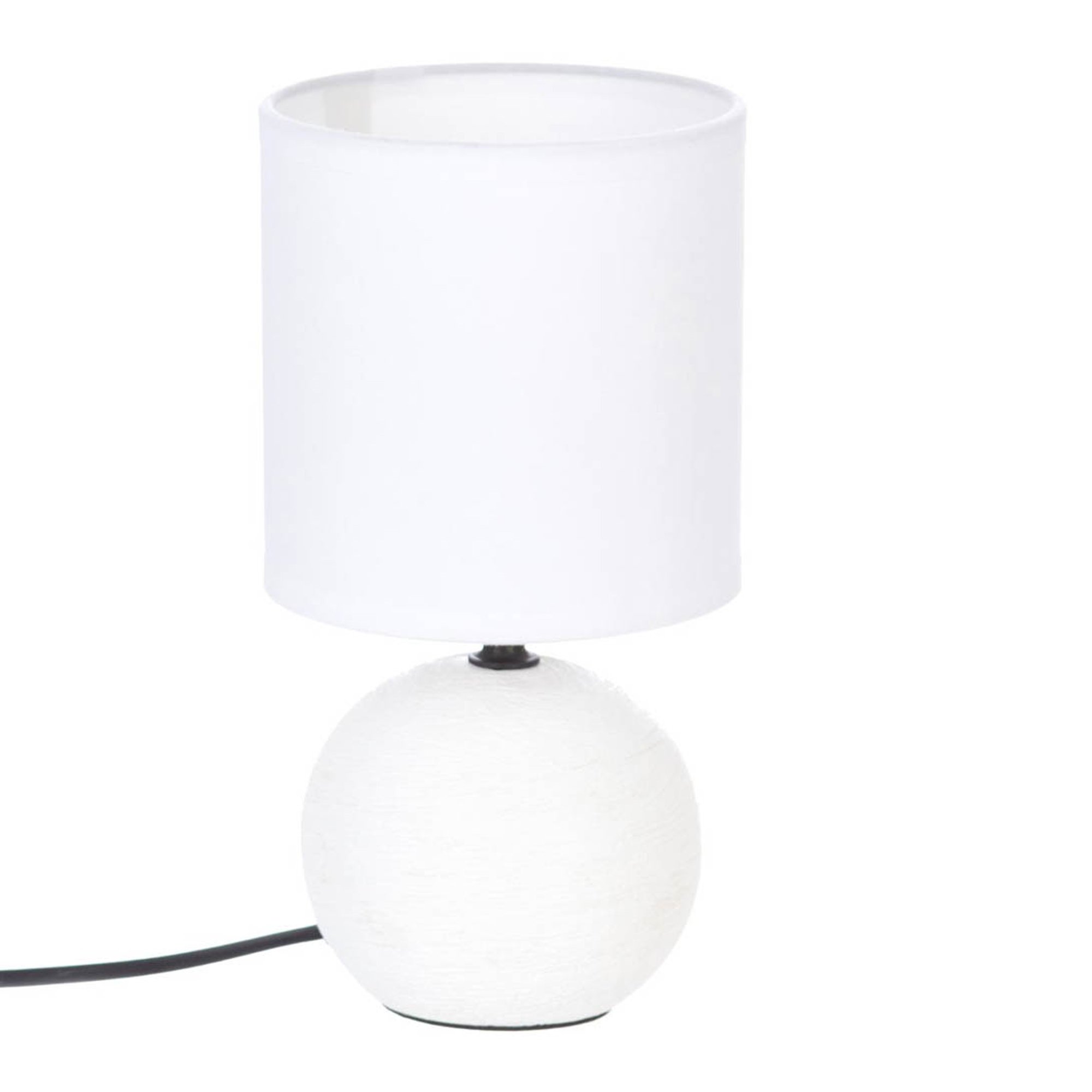 Candeeiro de mesa TIMEO com bola branca em cerâmica