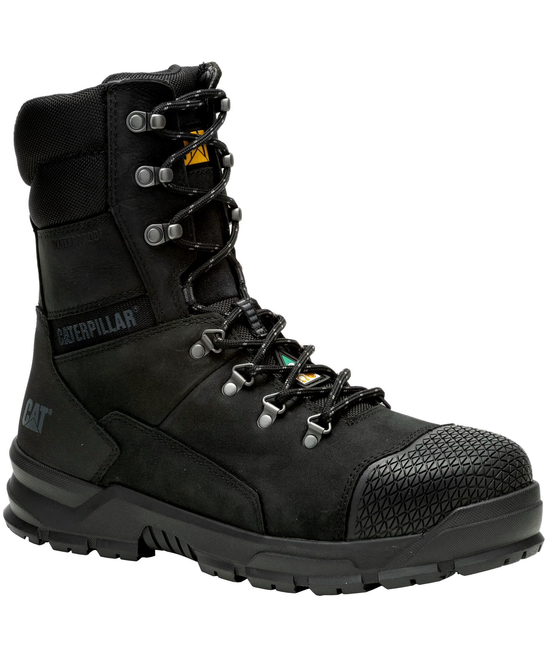 CAT Men's Accomplice 8 Inch Steel Toe Steel Plate Waterproof Work Boot