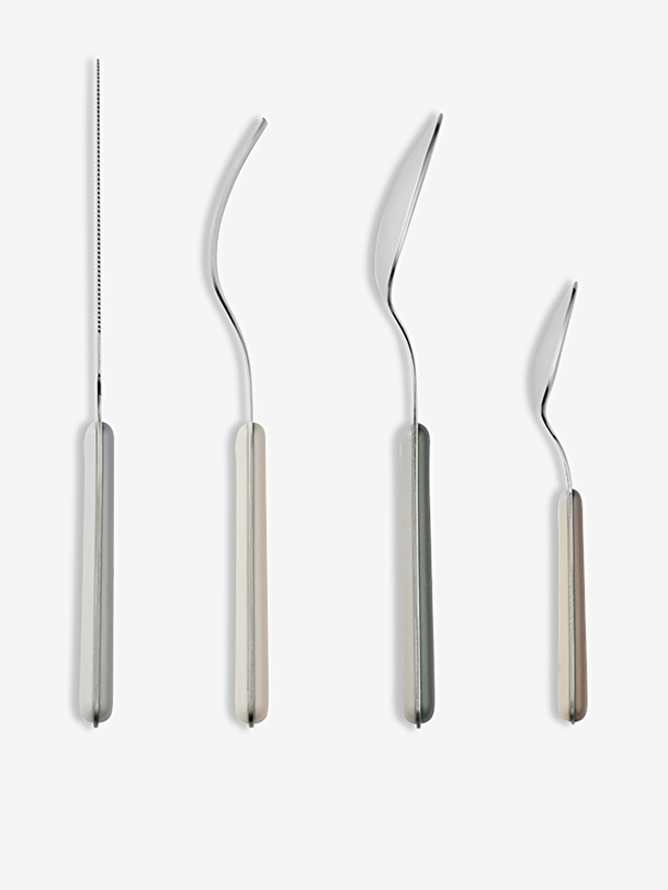 Set de 8 couverts marstal gris - broste ... multicolore