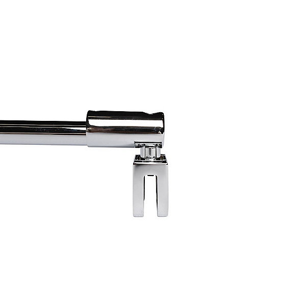 Barre de stabilisation murale pour paroi de douche, 122 cm, aspect chromé
