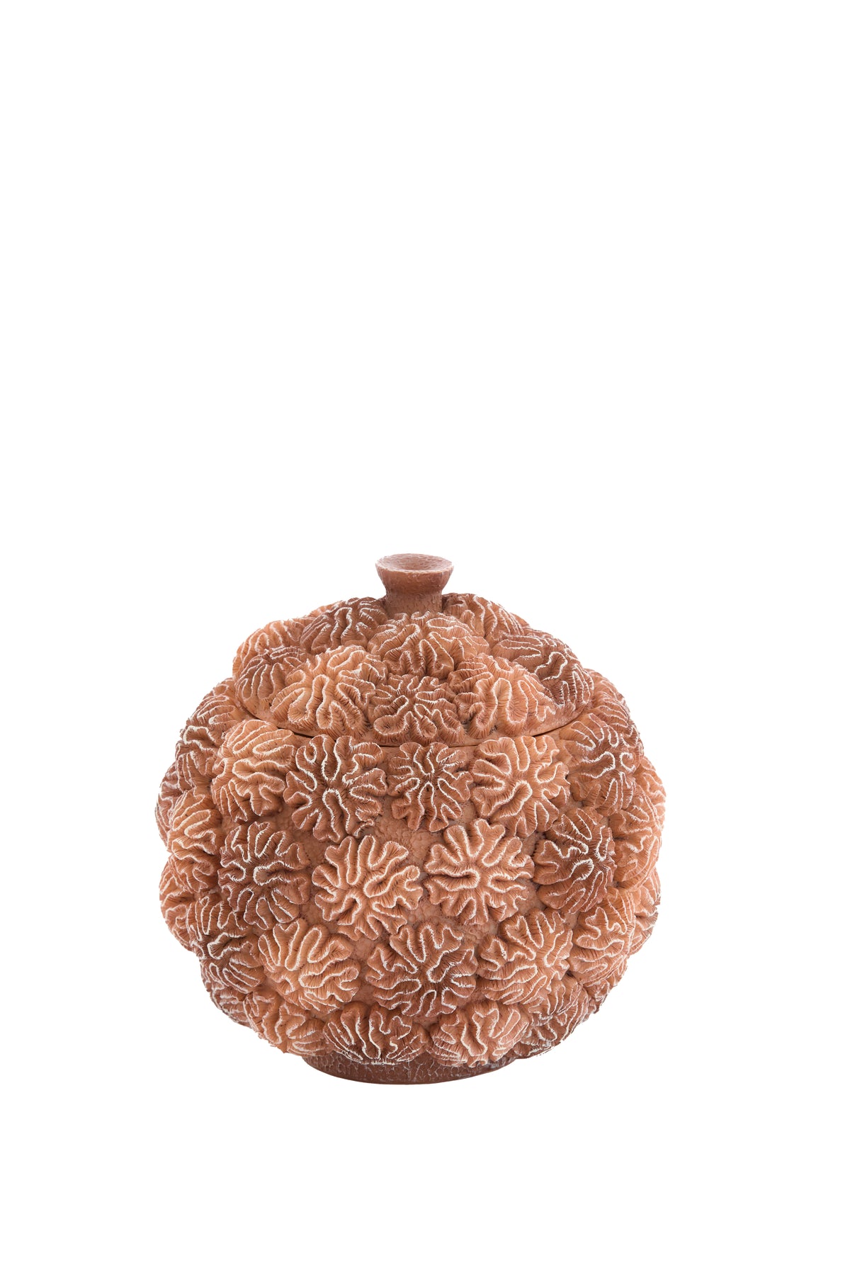 Light & Living deco box deksel CORAL - Ø17x16cm - bruin