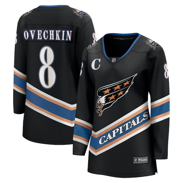 Alexander Ovechkin Washington Capitals  Women's Alternate 50th Anniversary Premier Breakaway Player Jersey - Black/Navy/White