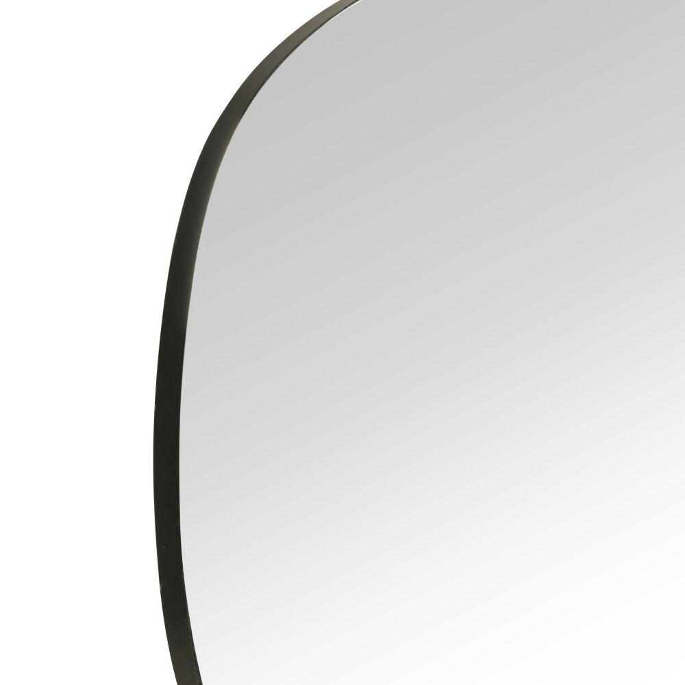 ALLAN - Miroir organique en métal noir 79x73