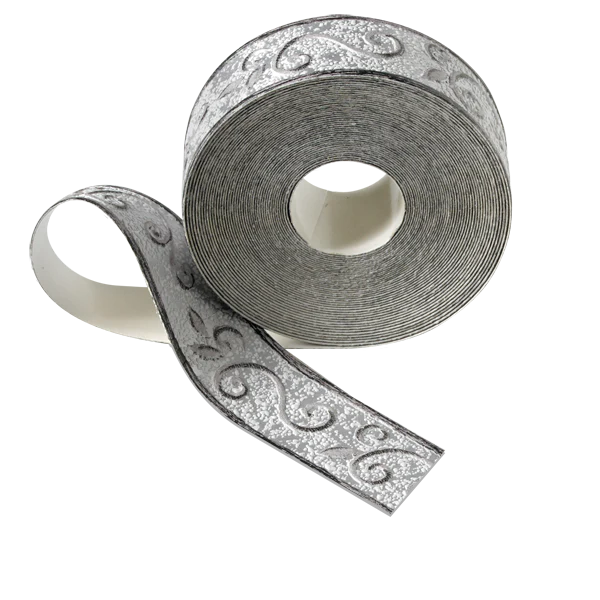 Galon vinyle VOLUTE coloris argent