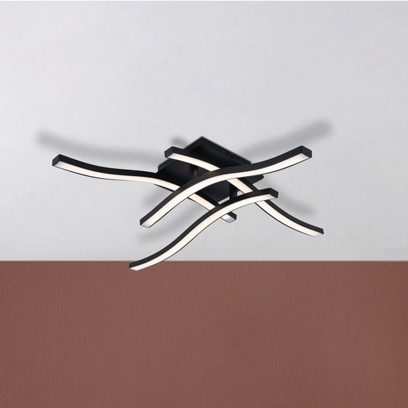 Leuchtmittel »Onda«, BxHxL: 45 x 6,5 x 45 cm, Metall/Kunststoff