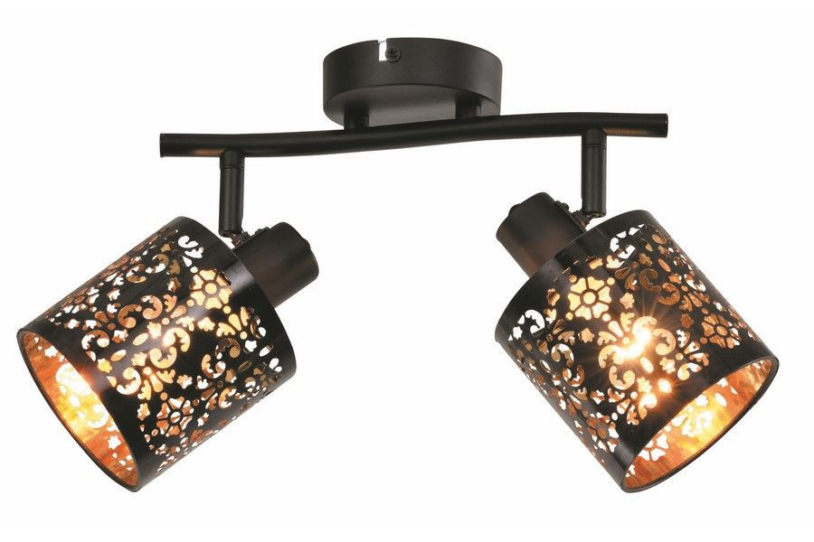 Reflektor sufitowy czarny Kiga 2xE14x40W wym:20x43x10cm Reality