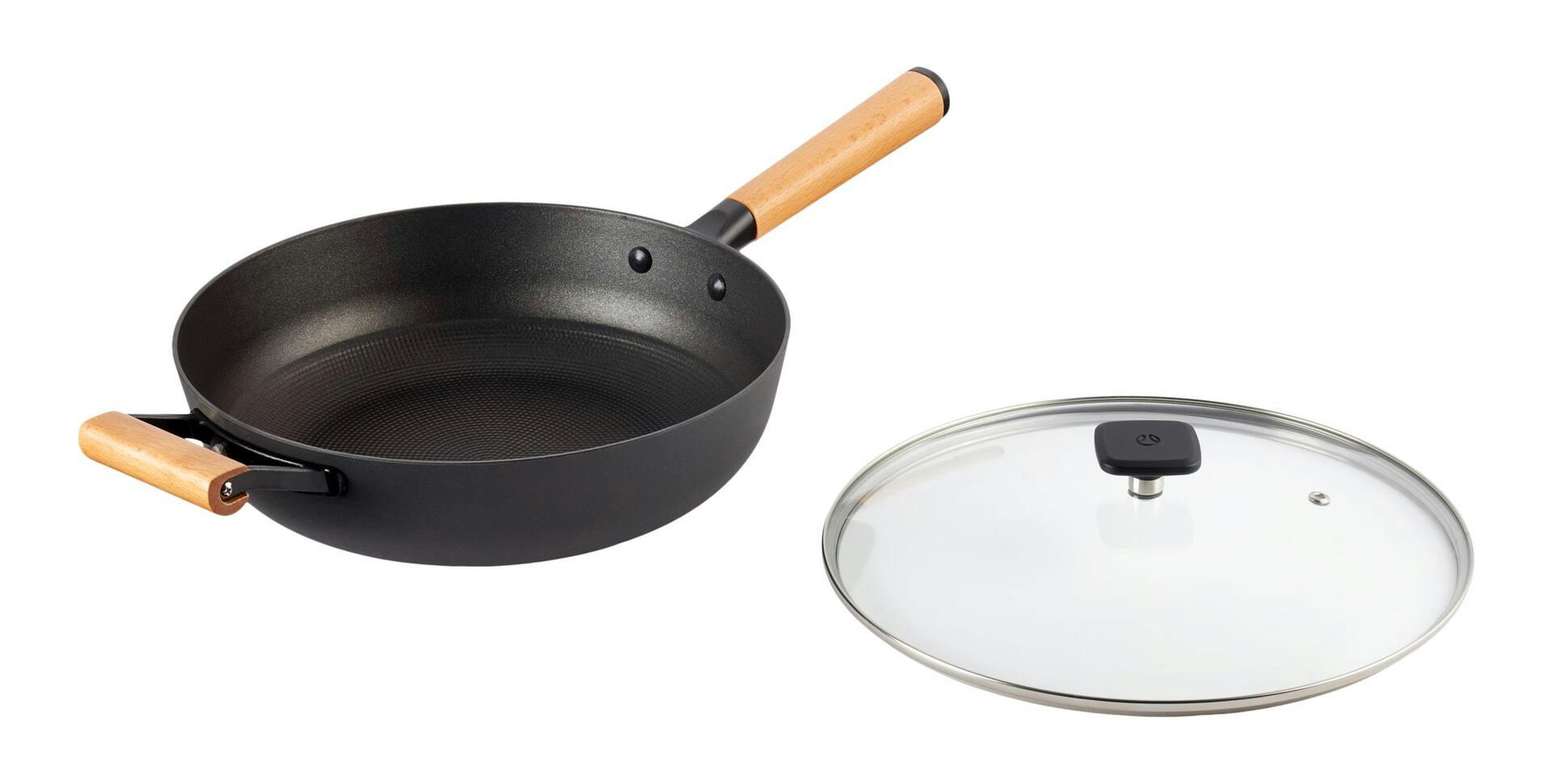 PADERNO Classic Cast Iron Jumbo Cooker, PFOA-Free, Non-Stick, Black, 4.8-qt