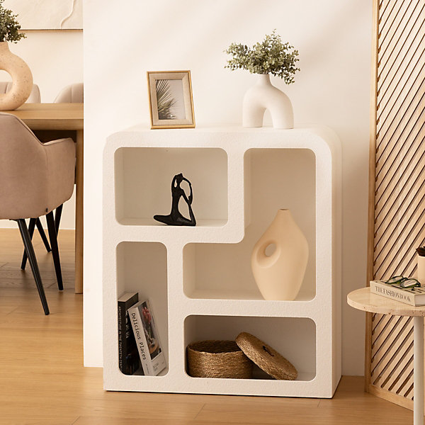 Meuble 4 niches Soleya blanc 75x30cm - Atmosphera