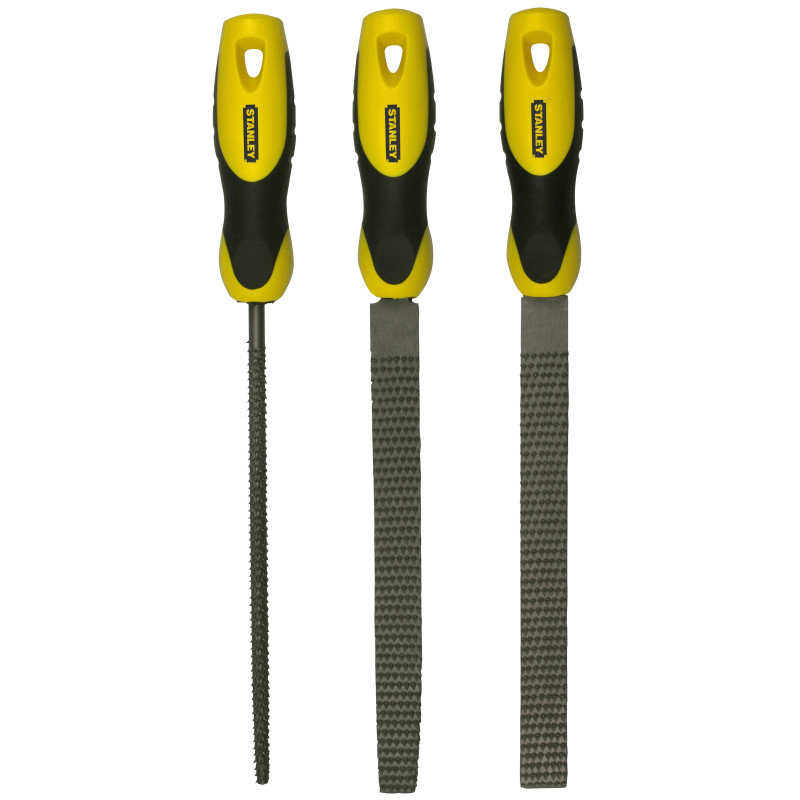 Jeu de râpes bâtardes 200 mm 3 pièces STANLEY