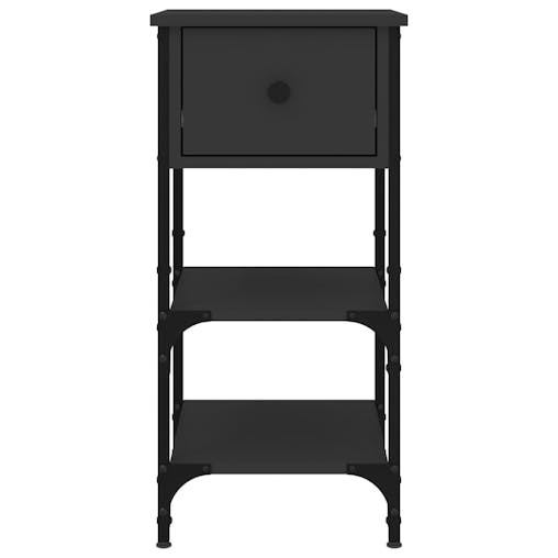 NNEVL Bedside Cabinets 2 pcs Black 34x36x70 cm Engineered Wood