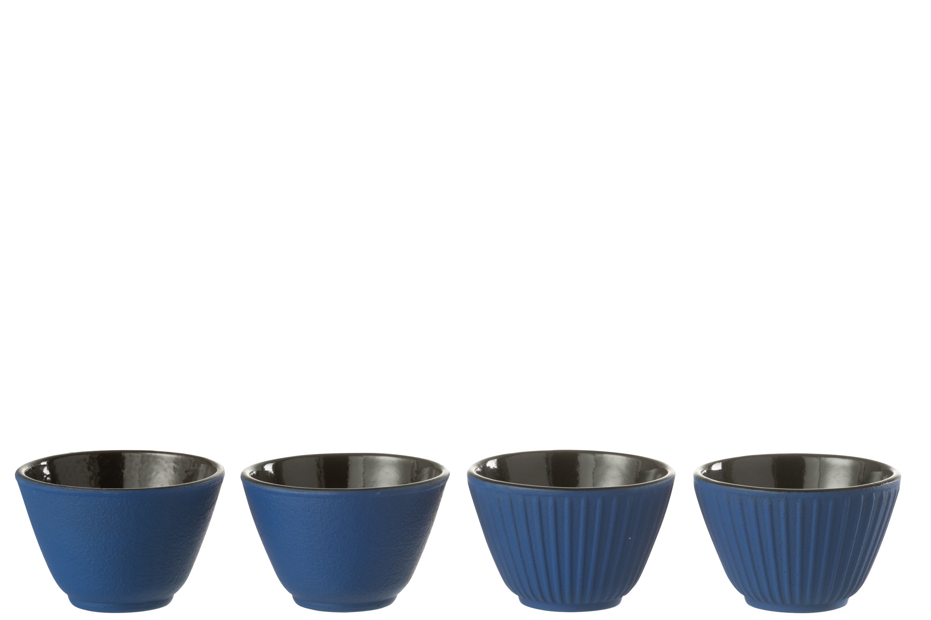 J-Line theemok - metaal - donkerblauw - 2 dozen van 2 stuks