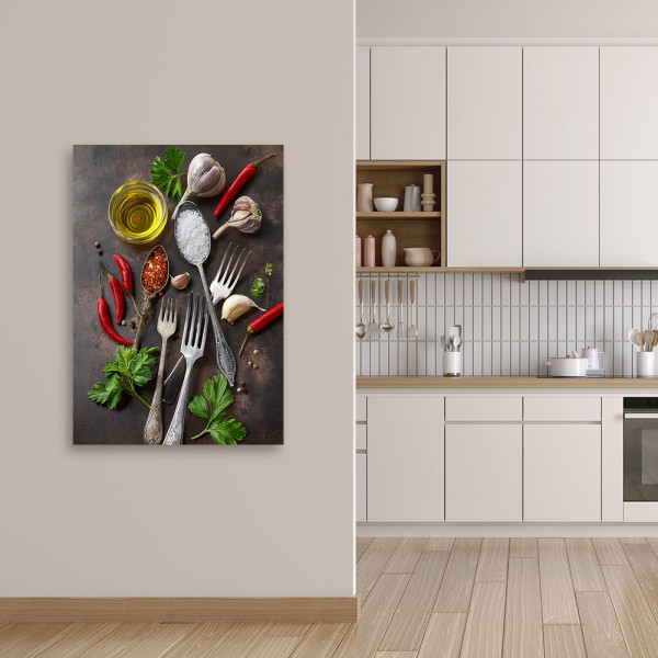Feeby Obraz na płótnie, Przyprawy Papryka Jedzenie Kuchnia 40x60